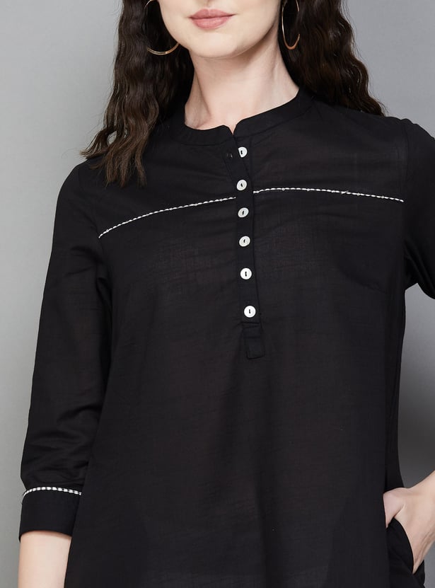 BIBA Solid Straight Kurta