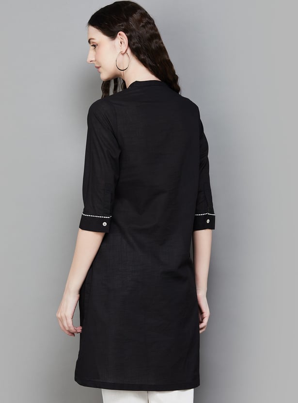 BIBA Solid Straight Kurta