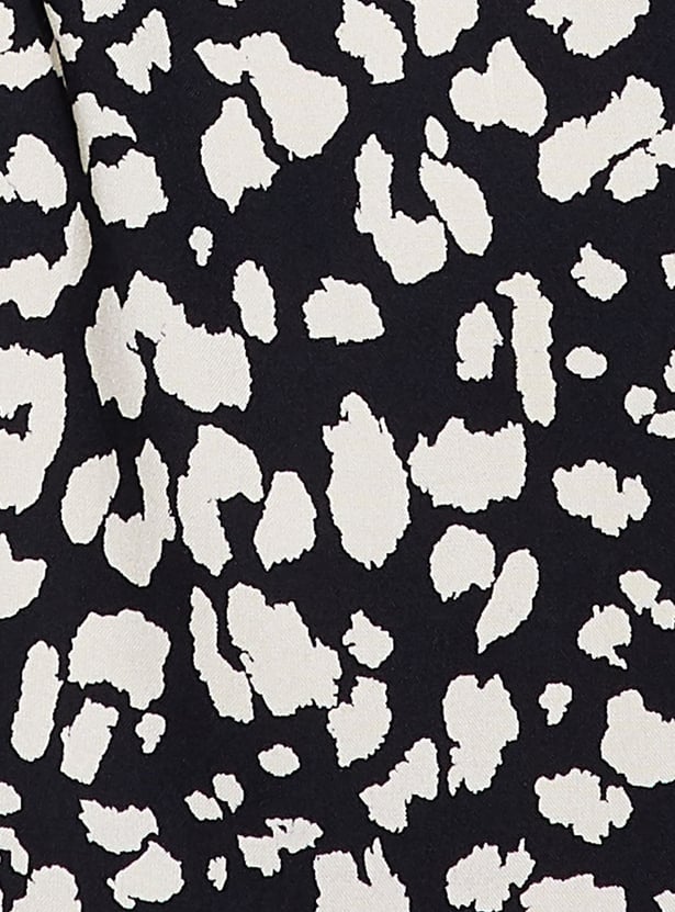 FAME FOREVER Printed Tie-Up Mini Dress