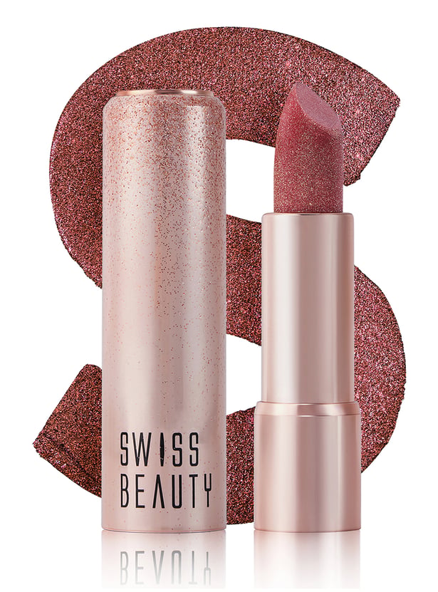 SWISS BEAUTY Glitter Bullet Lipstick - Glitz Pink - 3g