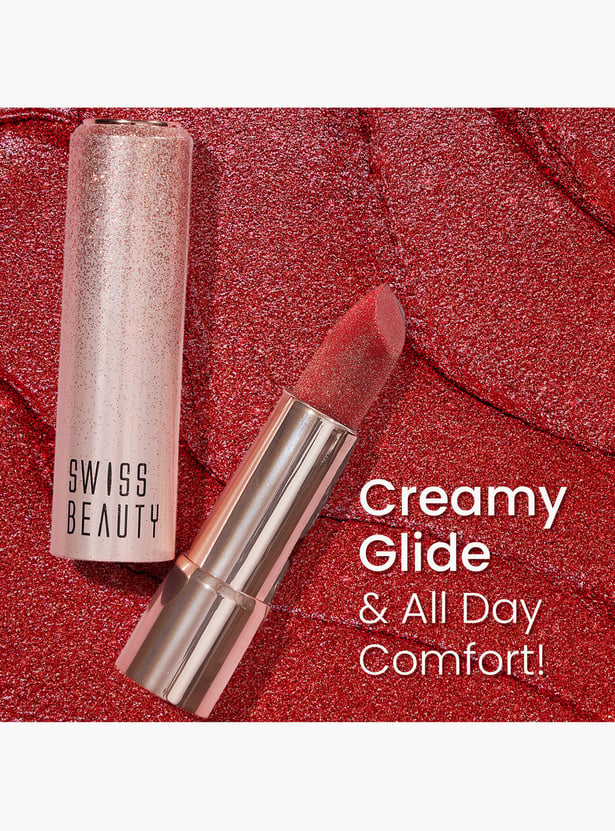 SWISS BEAUTY Glitter Bullet Lipstick - Glitz Pink - 3g