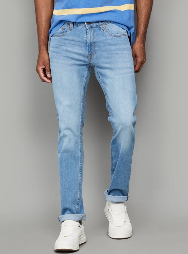 PEPE JEANS Light Wash Slim Straight Jeans