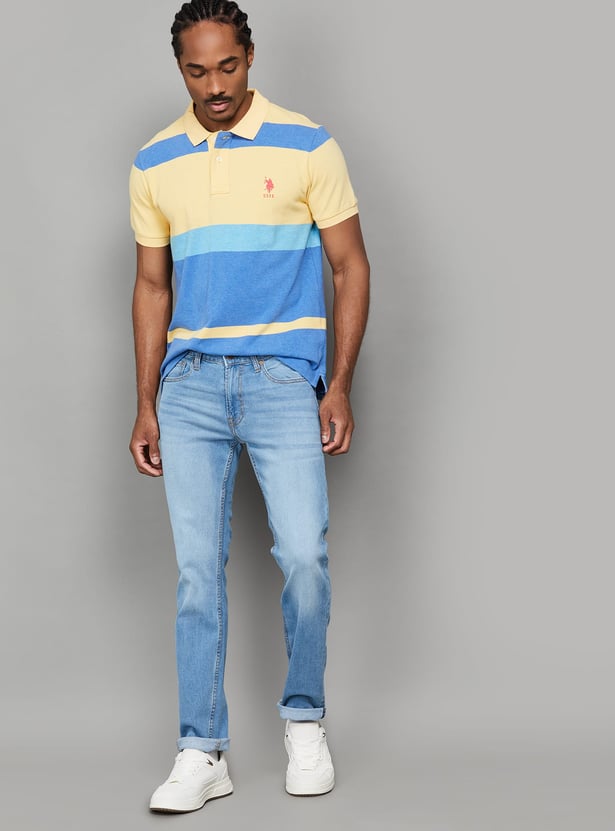 PEPE JEANS Light Wash Slim Straight Jeans