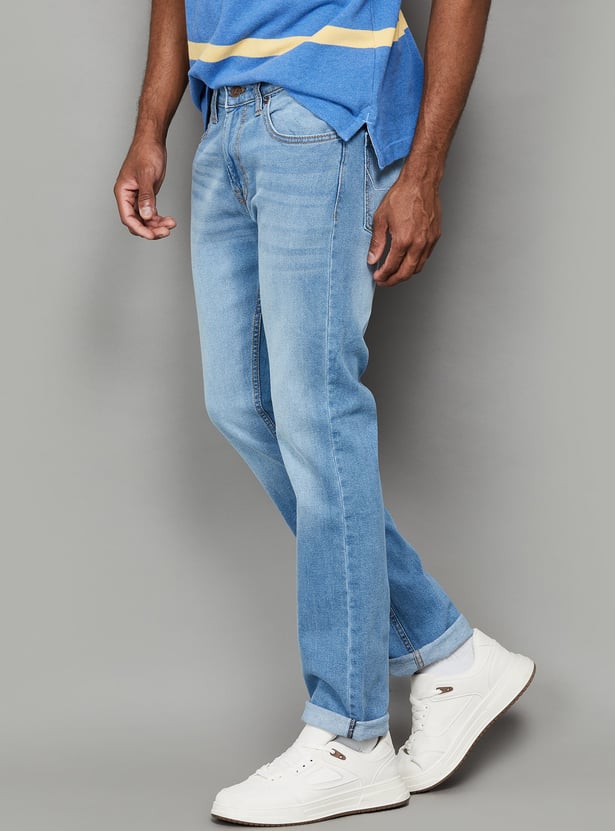 PEPE JEANS Light Wash Slim Straight Jeans