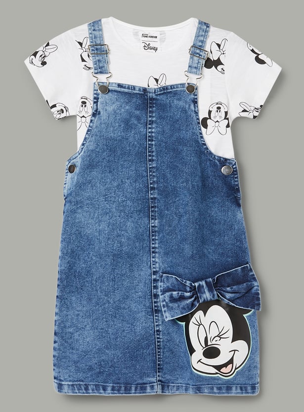 FAME FOREVER Girls Character Dungaree Set