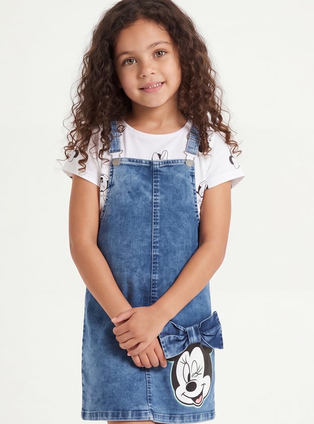 FAME FOREVER Girls Character Dungaree Set