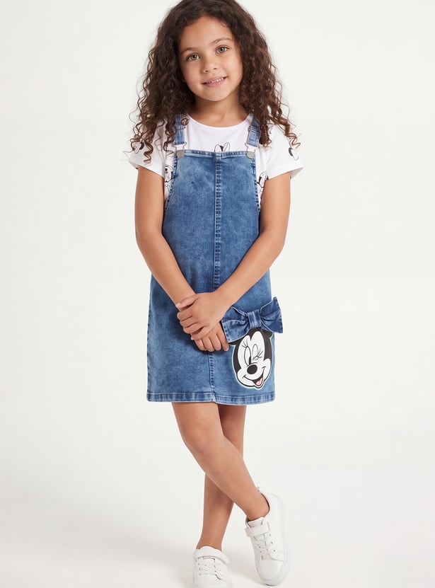 FAME FOREVER Girls Character Dungaree Set