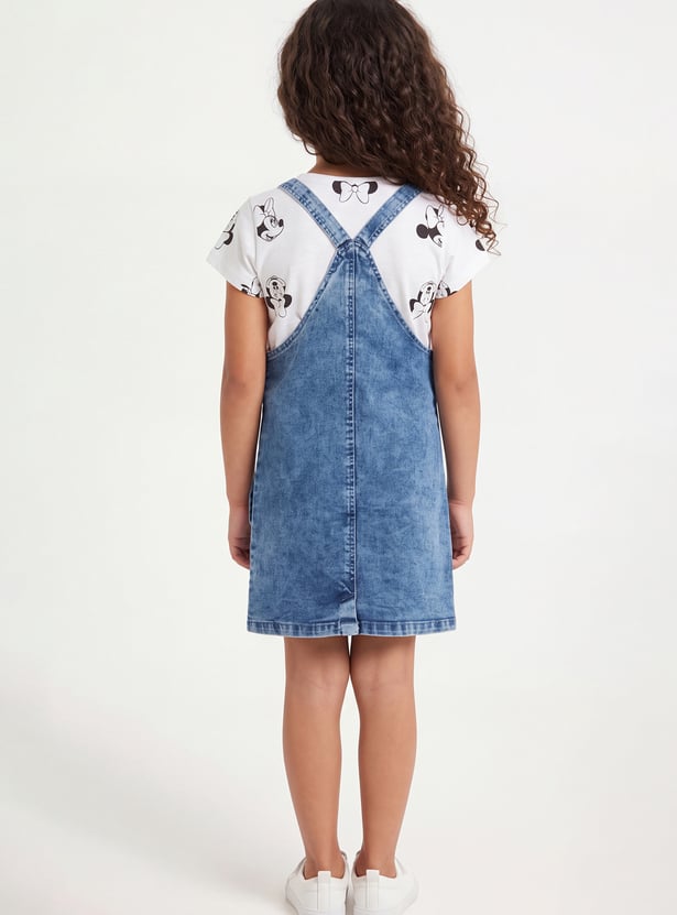 FAME FOREVER Girls Character Dungaree Set