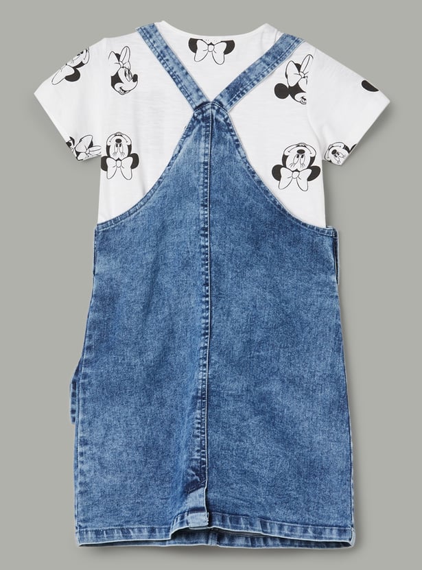 FAME FOREVER Girls Character Dungaree Set