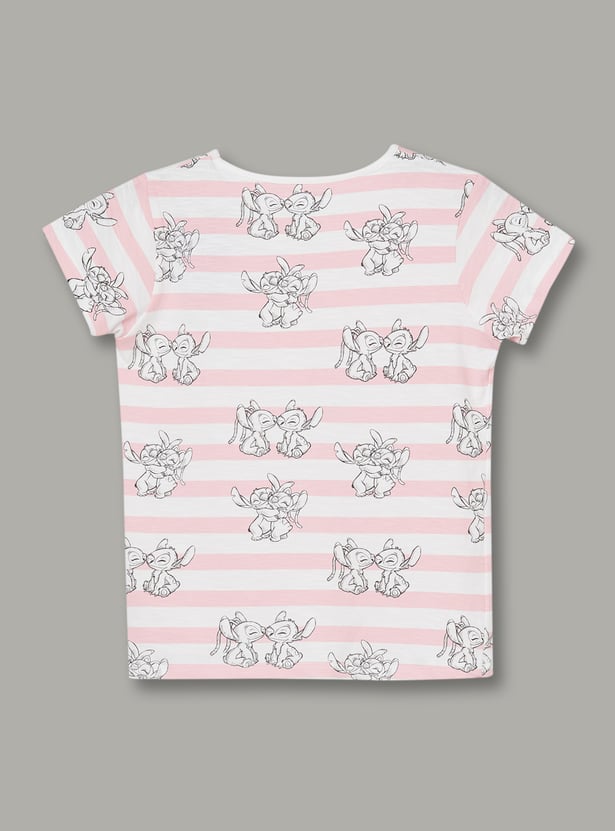 FAME FOREVER Girls Embroidered Dungaree with T-Shirt