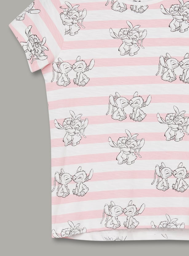 FAME FOREVER Girls Embroidered Dungaree with T-Shirt