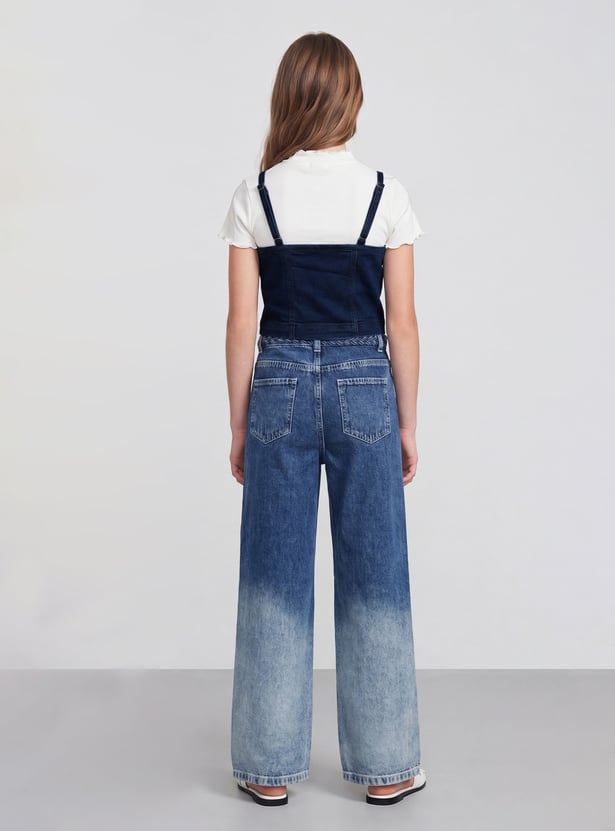 FAME FOREVER Girls Embellished Top with T-shirt