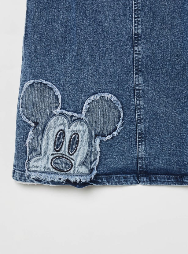 FAME FOREVER Girls Mickey Mouse Dungaree