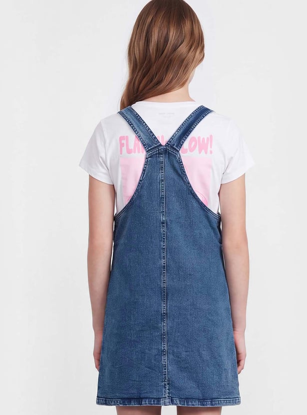 FAME FOREVER Girls Mickey Mouse Dungaree