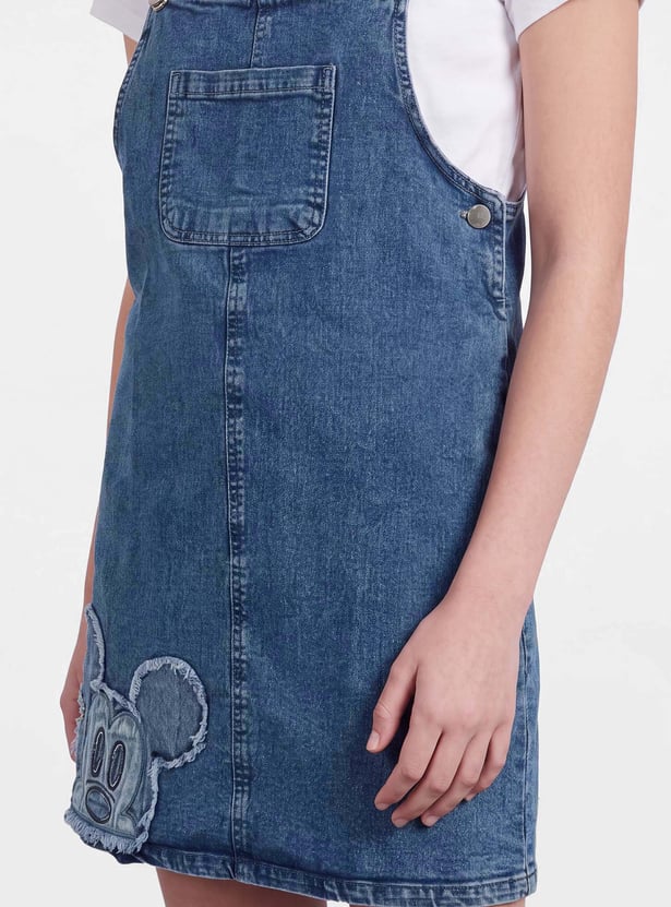 FAME FOREVER Girls Mickey Mouse Dungaree