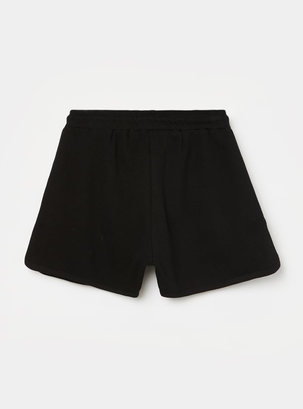 FAME FOREVER Girls Embroidered Shorts