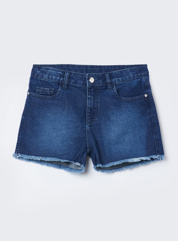 FAME FOREVER Girls Denim Shorts