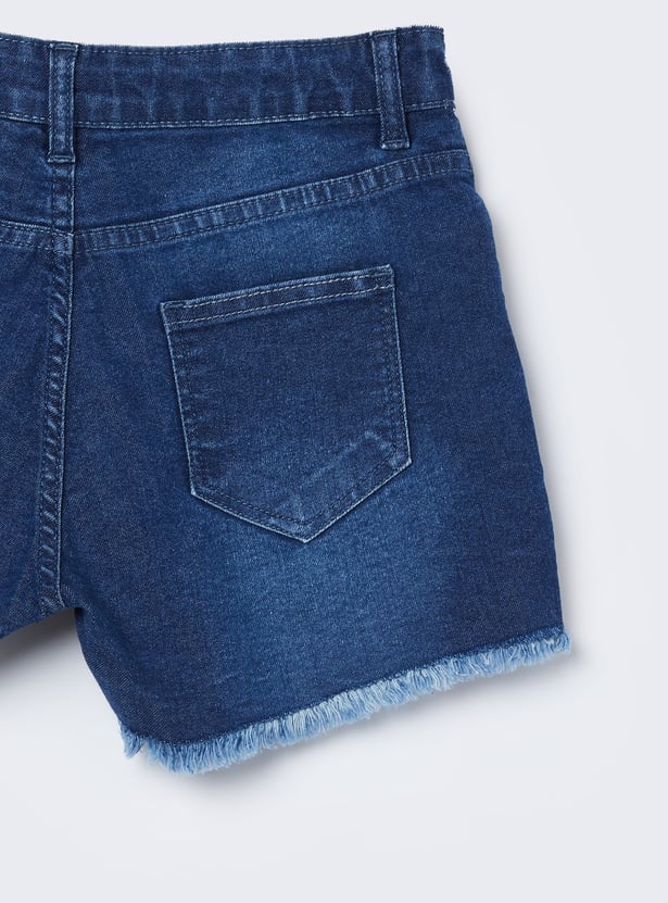FAME FOREVER Girls Denim Shorts