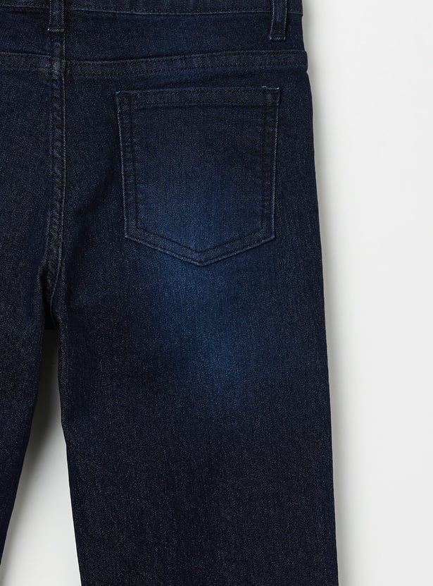 FAME FOREVER Girls Washed Mid-Rise Jeans