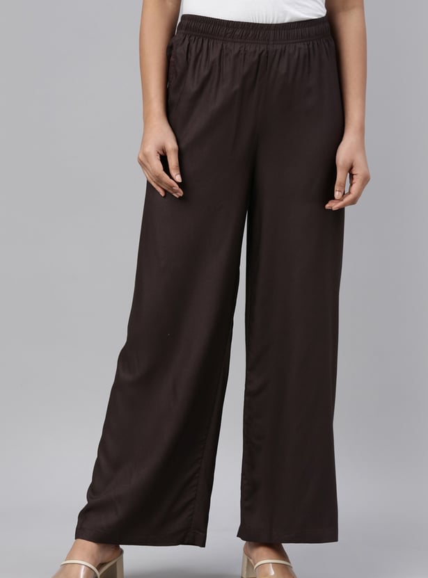 GO COLORS Solid Palazzos