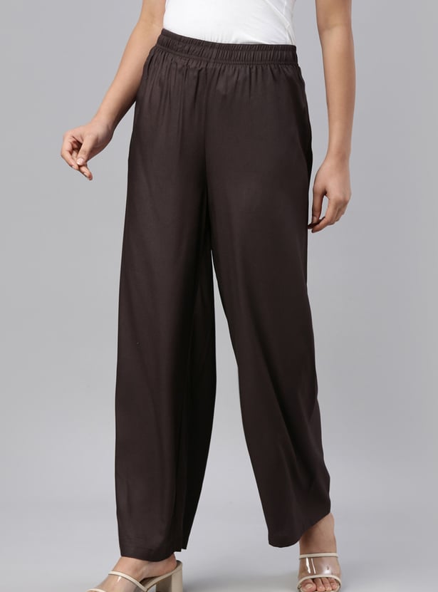 GO COLORS Solid Palazzos