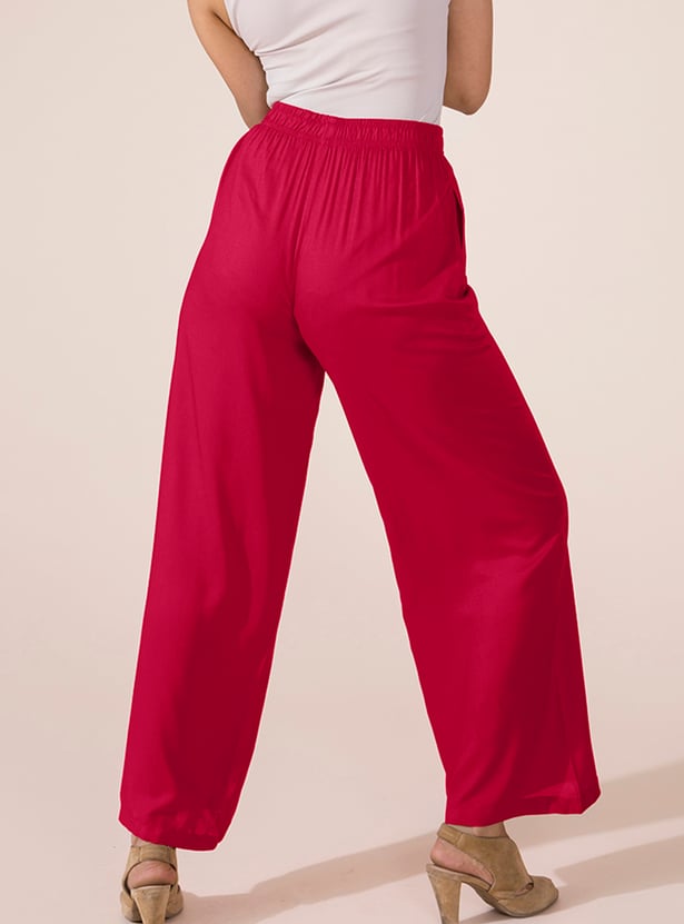 GO COLORS Solid Palazzos