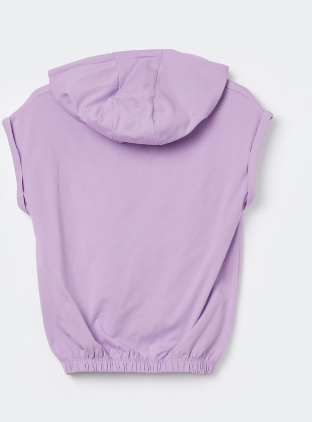 KAPPA Girls Brand Print Hooded Top