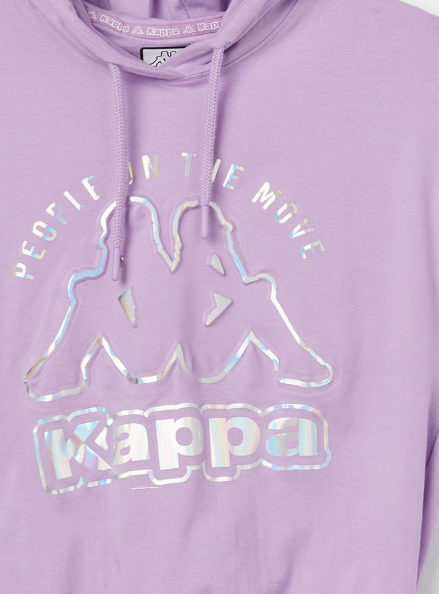 KAPPA Girls Brand Print Hooded Top