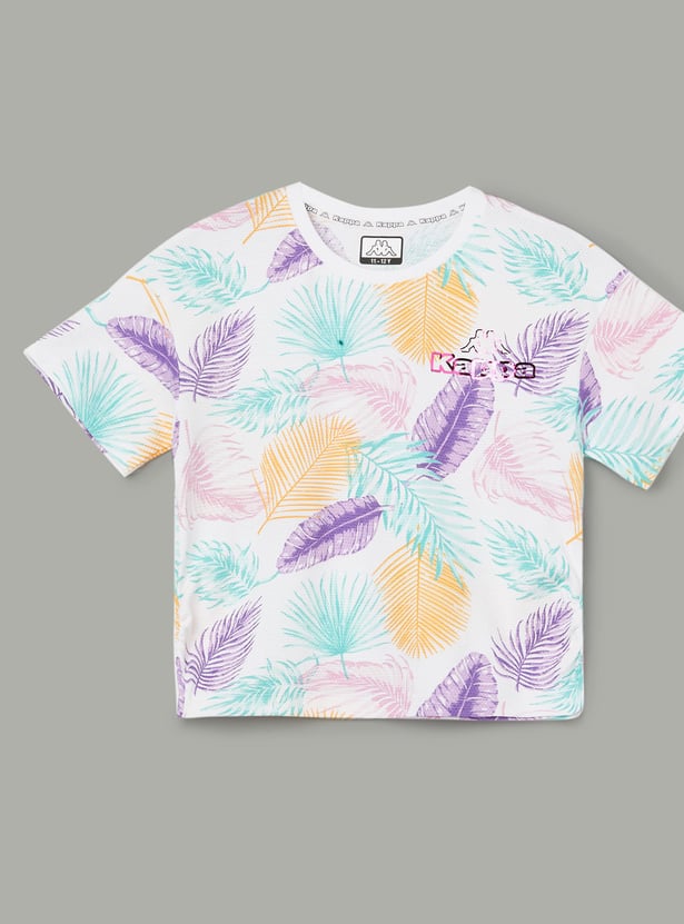 KAPPA Girls Feather Print T-shirt