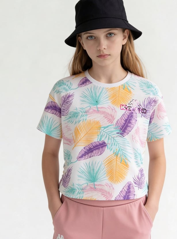 KAPPA Girls Feather Print T-shirt