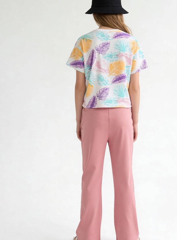 KAPPA Girls Feather Print T-shirt
