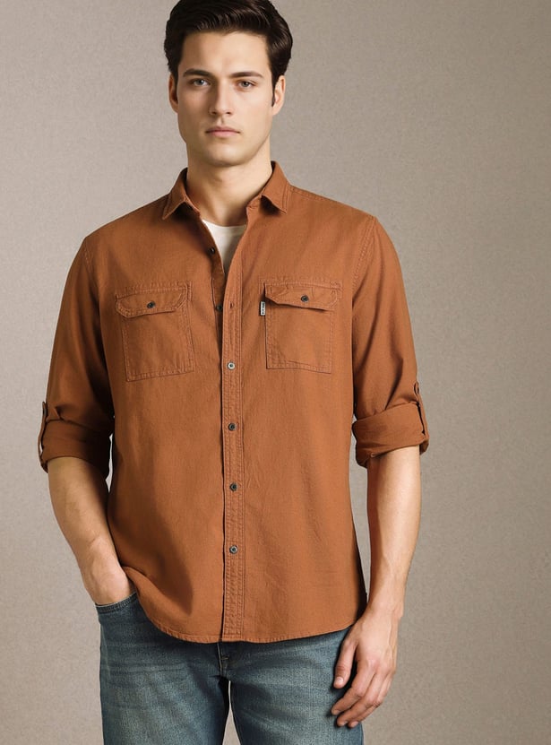 LP JEANS Solid Regular Fit Shirt