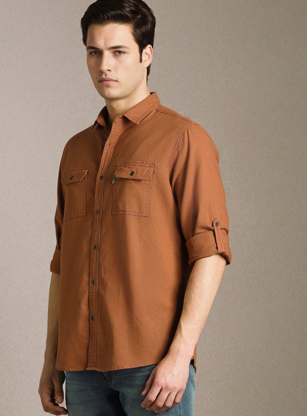 LP JEANS Solid Regular Fit Shirt