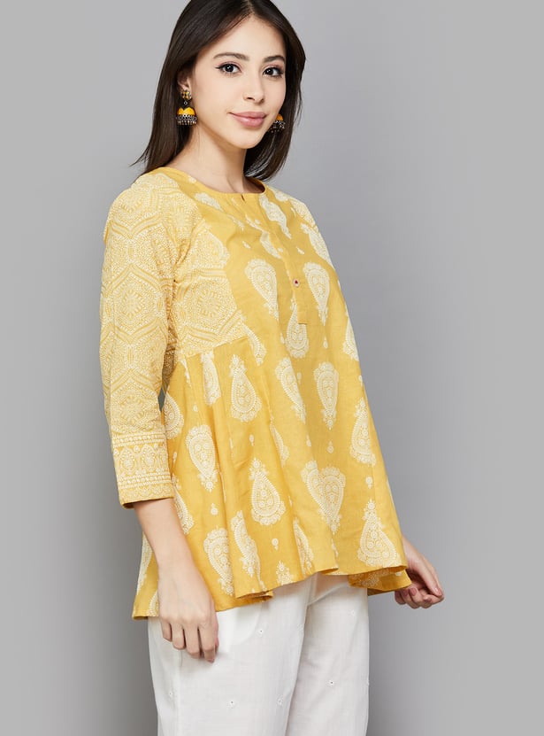 SPAN Paisley Print Flared Kurti