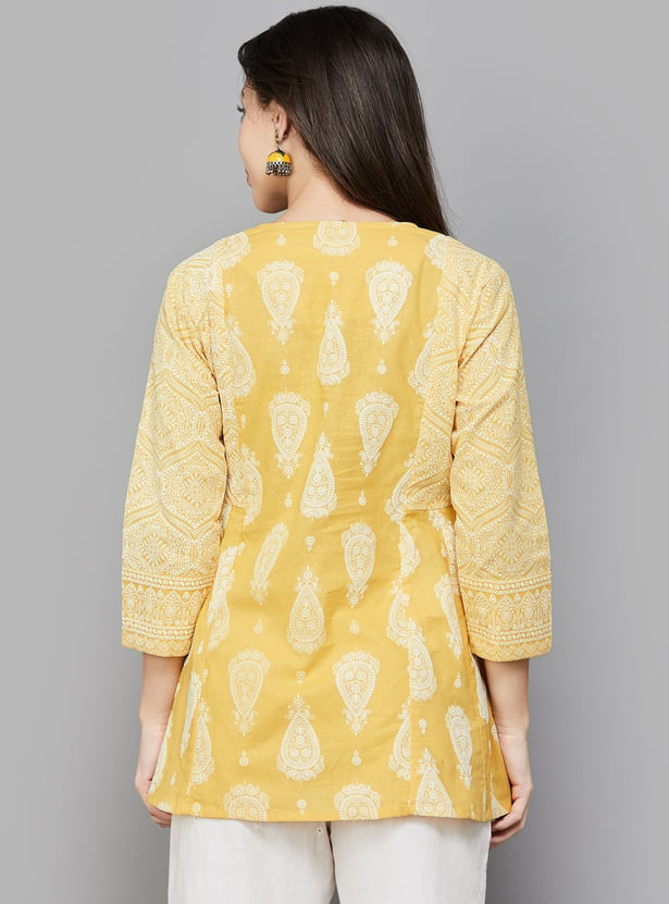 SPAN Paisley Print Flared Kurti