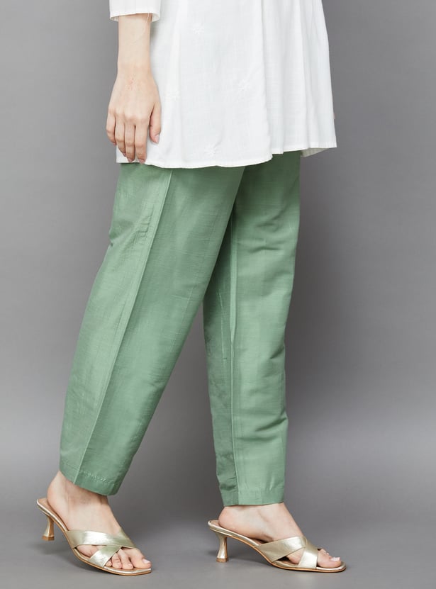 SPAN Solid Straight Pants