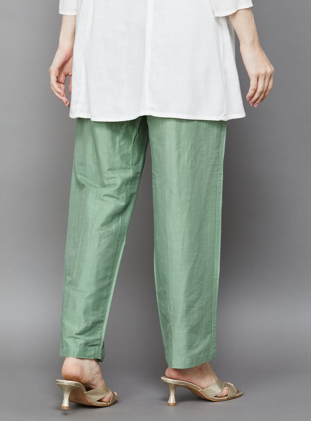 SPAN Solid Straight Pants