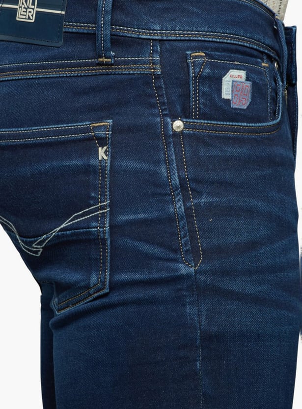 KILLER Dark Wash Slim Straight Jeans