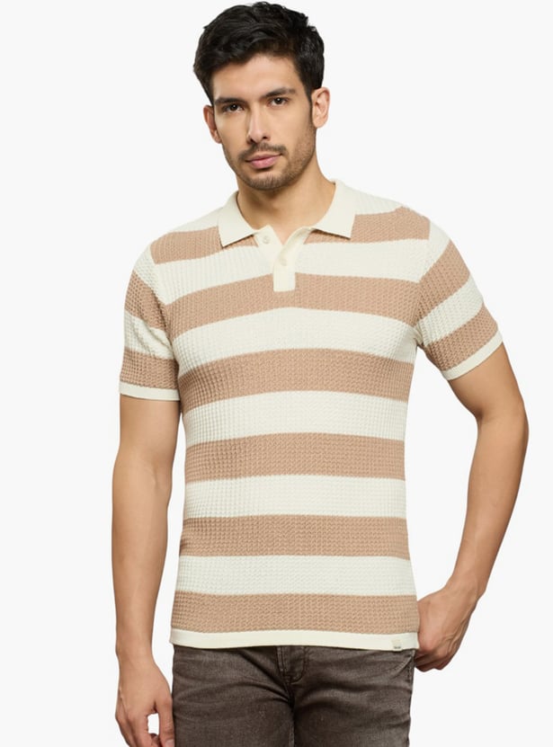 KILLER Striped Polo T-shirt
