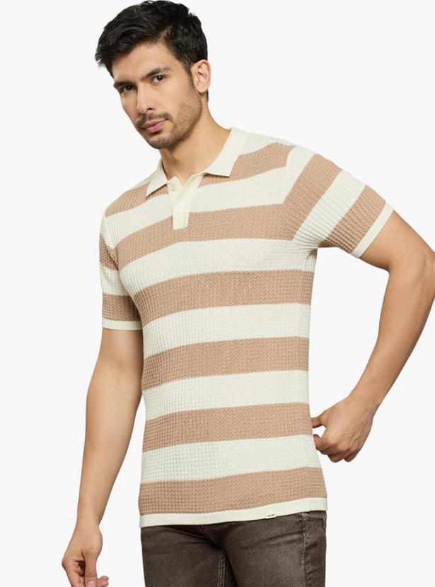 KILLER Striped Polo T-shirt