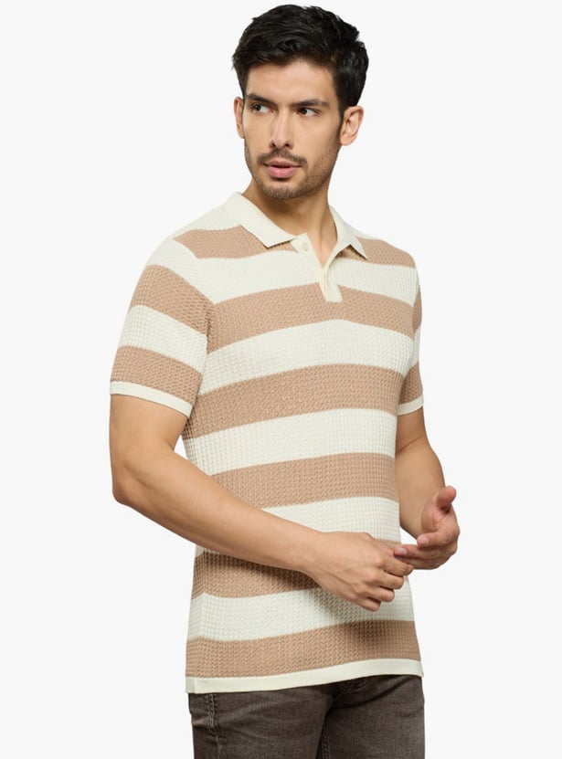 KILLER Striped Polo T-shirt