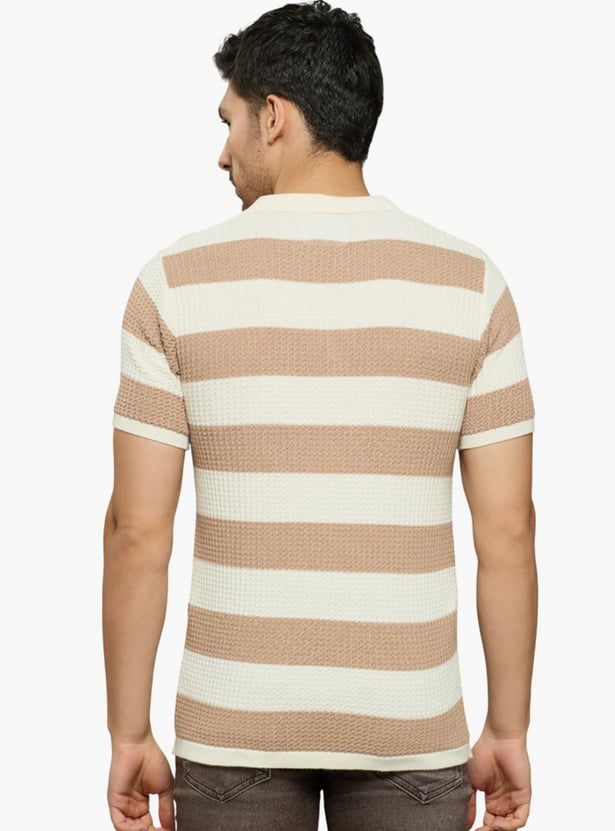 KILLER Striped Polo T-shirt