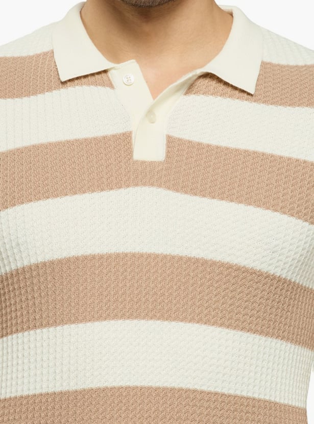 KILLER Striped Polo T-shirt
