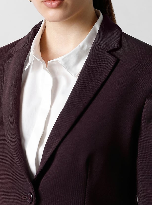 VAN HEUSEN Solid Regular Fit Blazer