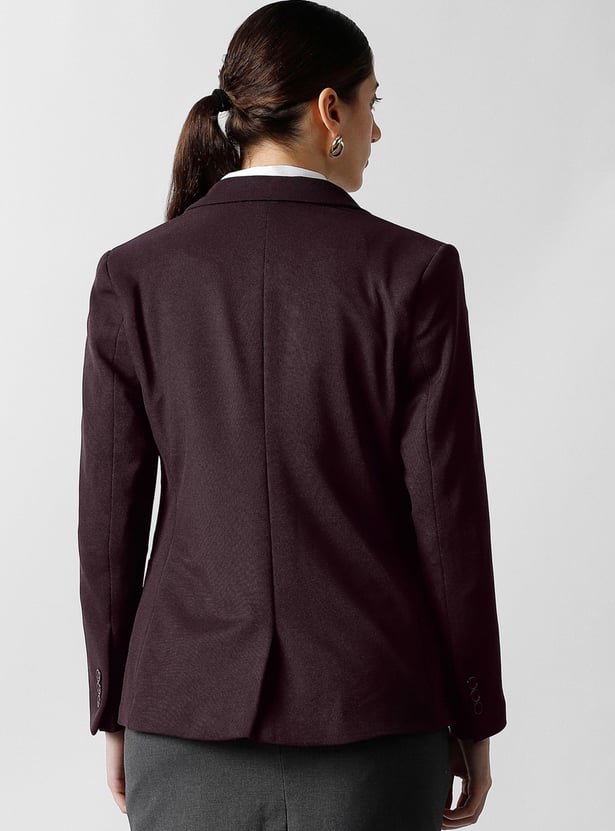 VAN HEUSEN Solid Regular Fit Blazer