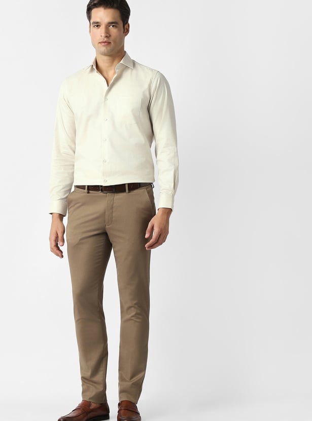 VAN HEUSEN Textured Regular Fit Formal Shirt
