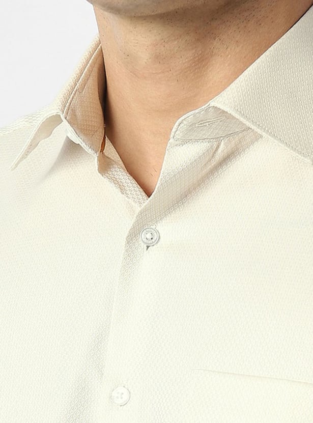 VAN HEUSEN Textured Regular Fit Formal Shirt