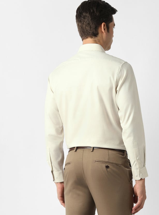 VAN HEUSEN Textured Regular Fit Formal Shirt