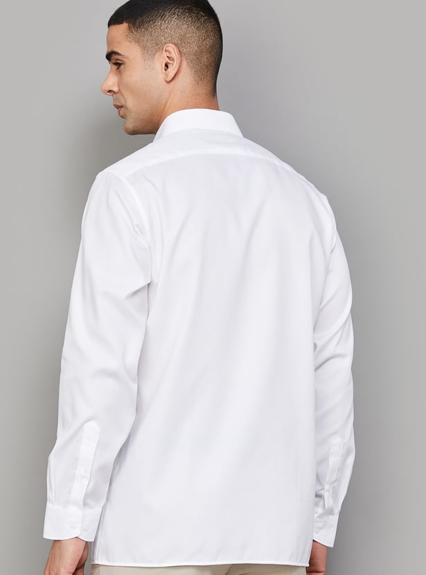 VAN HEUSEN Solid Custom Fit Formal Shirt