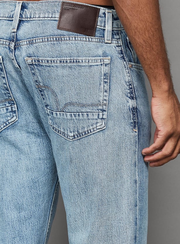 FLYING MACHINE Washed Regular Straight Jeans